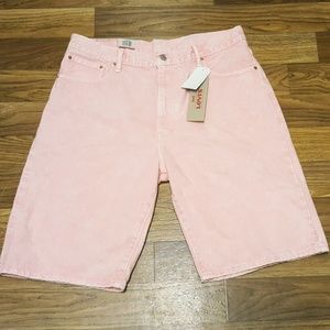 NEW Levis 569 Pink Acid Washed Jean Shorts 36 mens